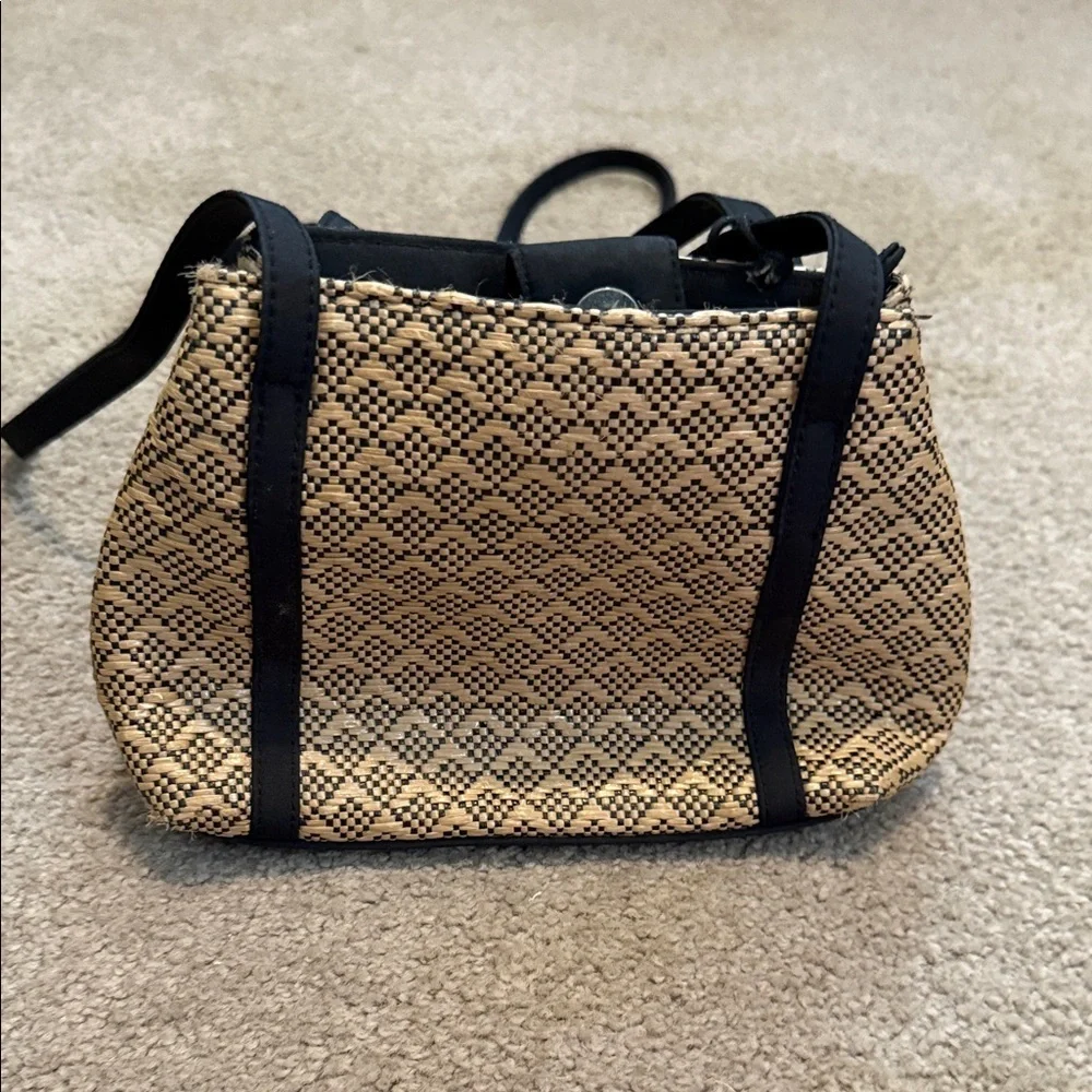 Marlo Vintage Black and Tan Crossbody Bag